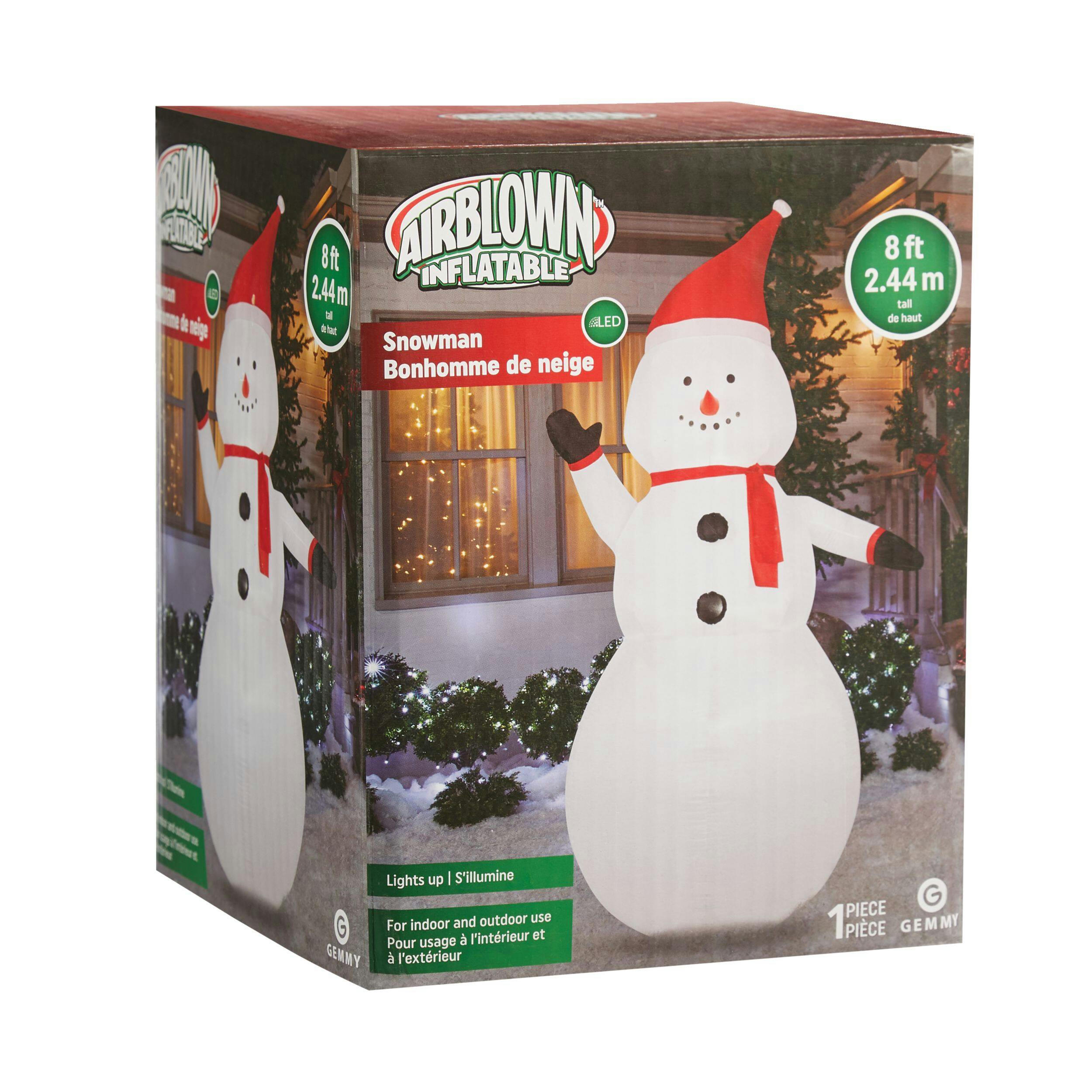 Gemmy Airblown®  Snowman Christmas Decoration, 8-ft