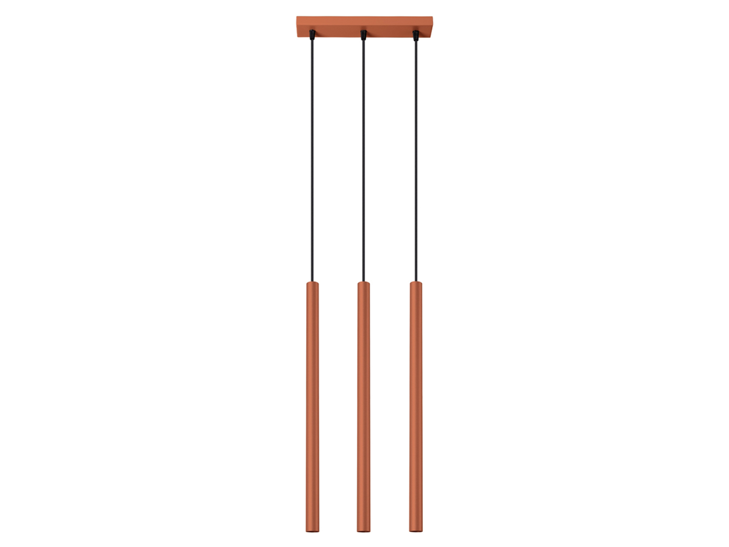 Lampa wisząca Pastelo 3-punktowa stalowa 94 cm czerwona