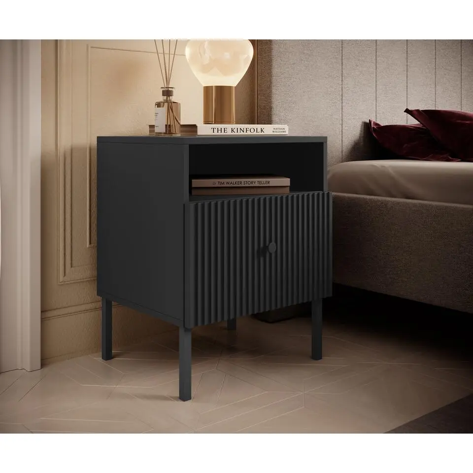 Meubella - Nachtkastje Vermont - Antraciet
