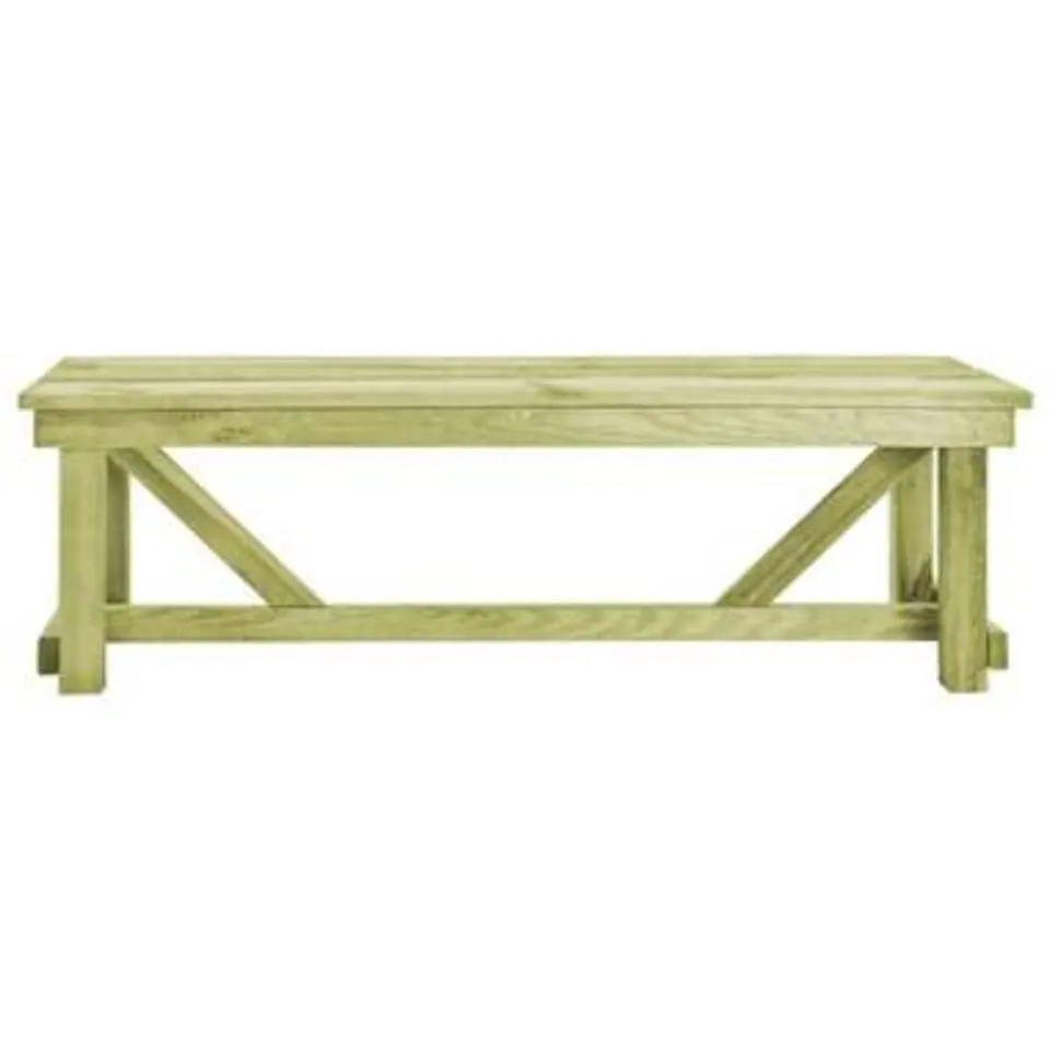 vidaXL - Bank - Bruin - Ge?mpregneerd grenenhout - 140 x 38 x 45 cm