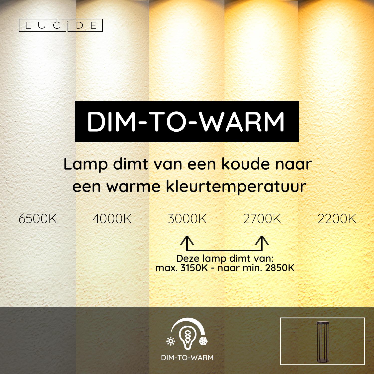 Lucide JACKSON Sokkellamp - Zwart