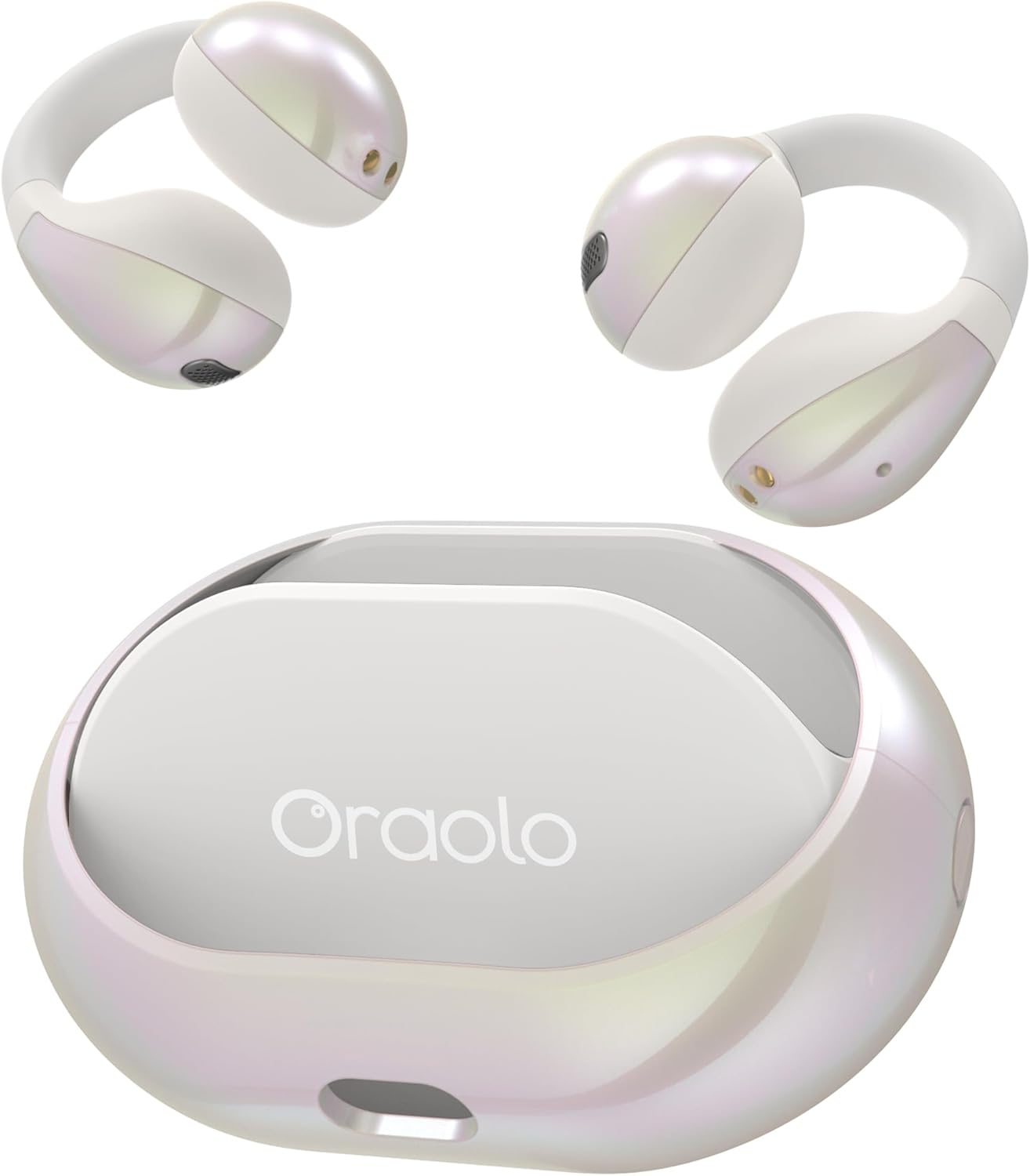 Oraolo Open Ear AC600 Headphones  Bluetooth 6.0 Wireless Earbuds with HiFi Stereo  Clip-On Earbuds with ENC Clear Call  24H Playtime  Touch Control  IPX6 Waterproof Wireless Headphones for Outdoor
