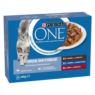 Mixed package PURINA ONE Sterilized cat 8 x 85 g