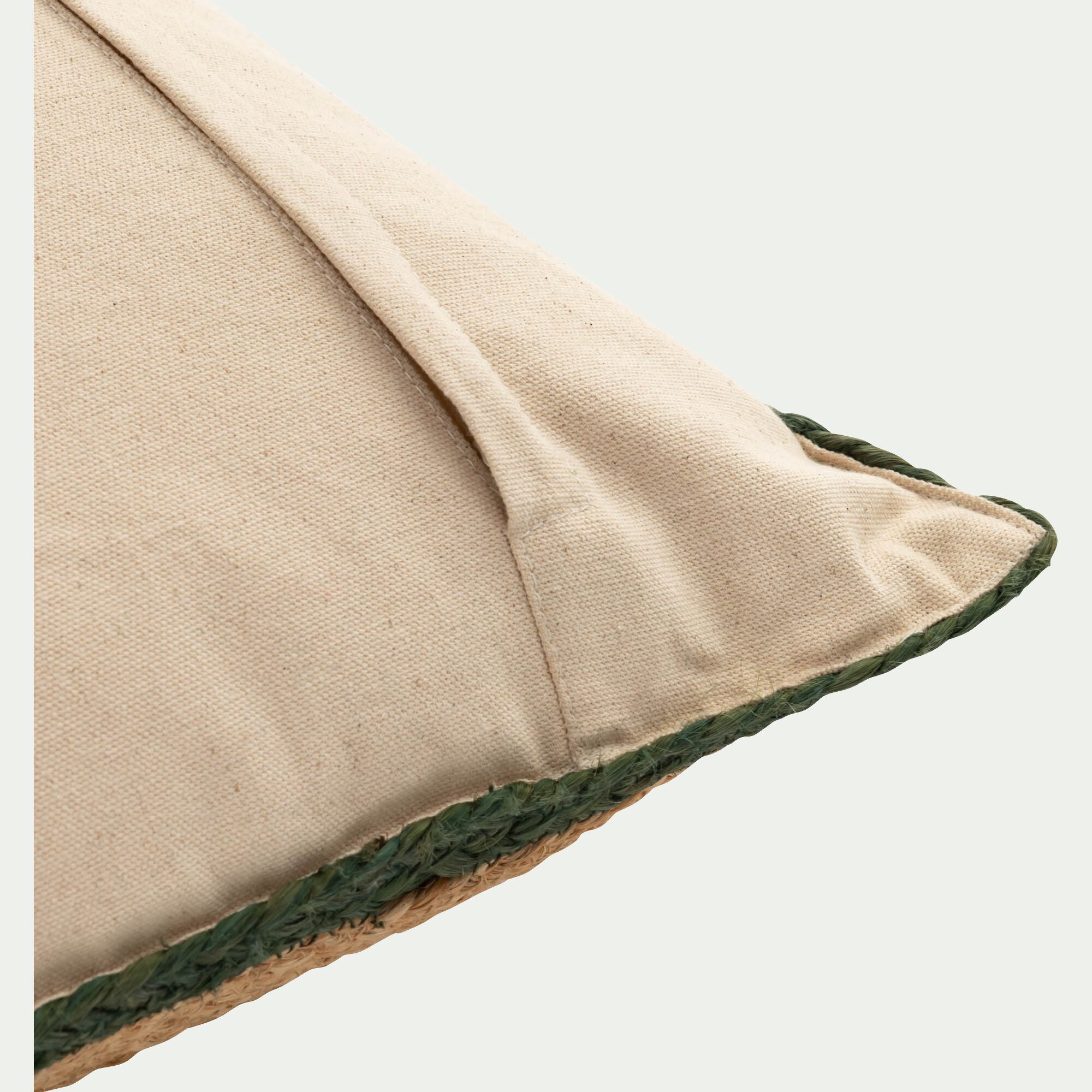 LOZE - coussin en jute avec finition liseré 45x45cm - naturel
