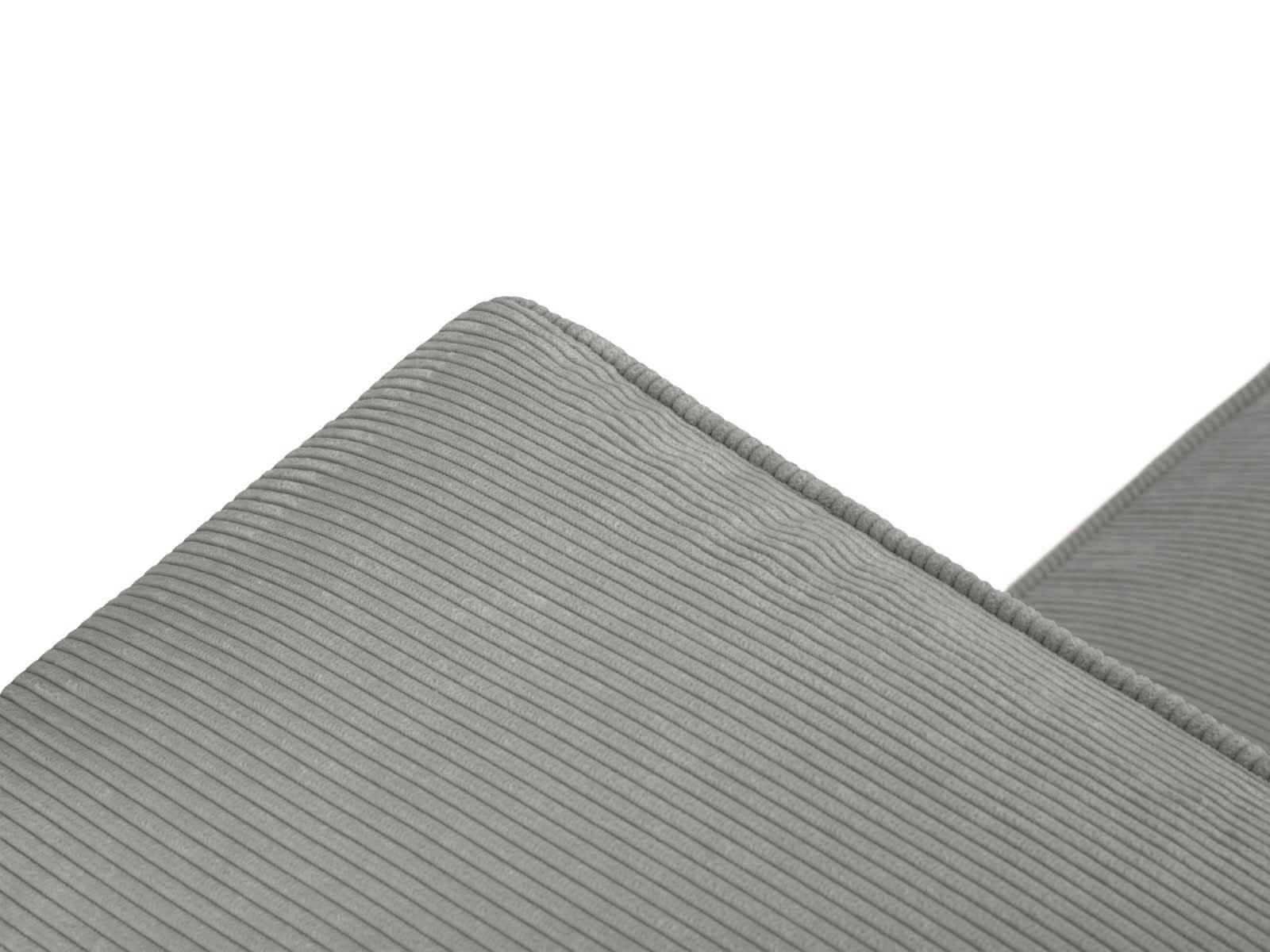 MUSE - Canapé 3 places en Velours Côtelé Gris Clair