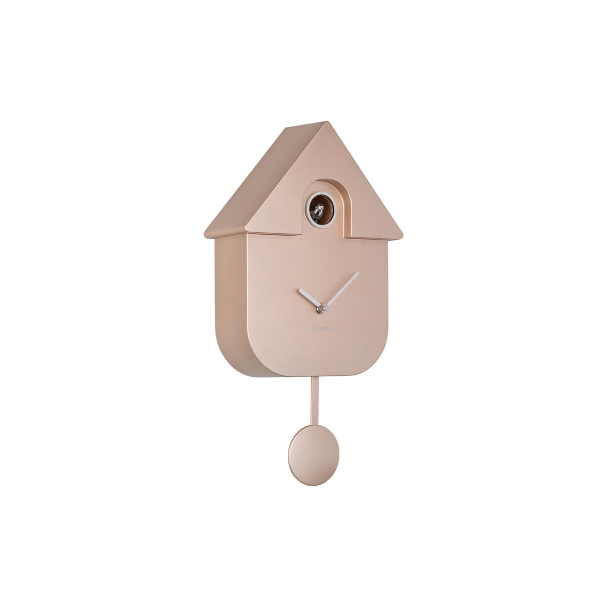 Karlsson wandklok Modern Cuckoo Metallic - rosé goud - 21.5x8.5x41cm