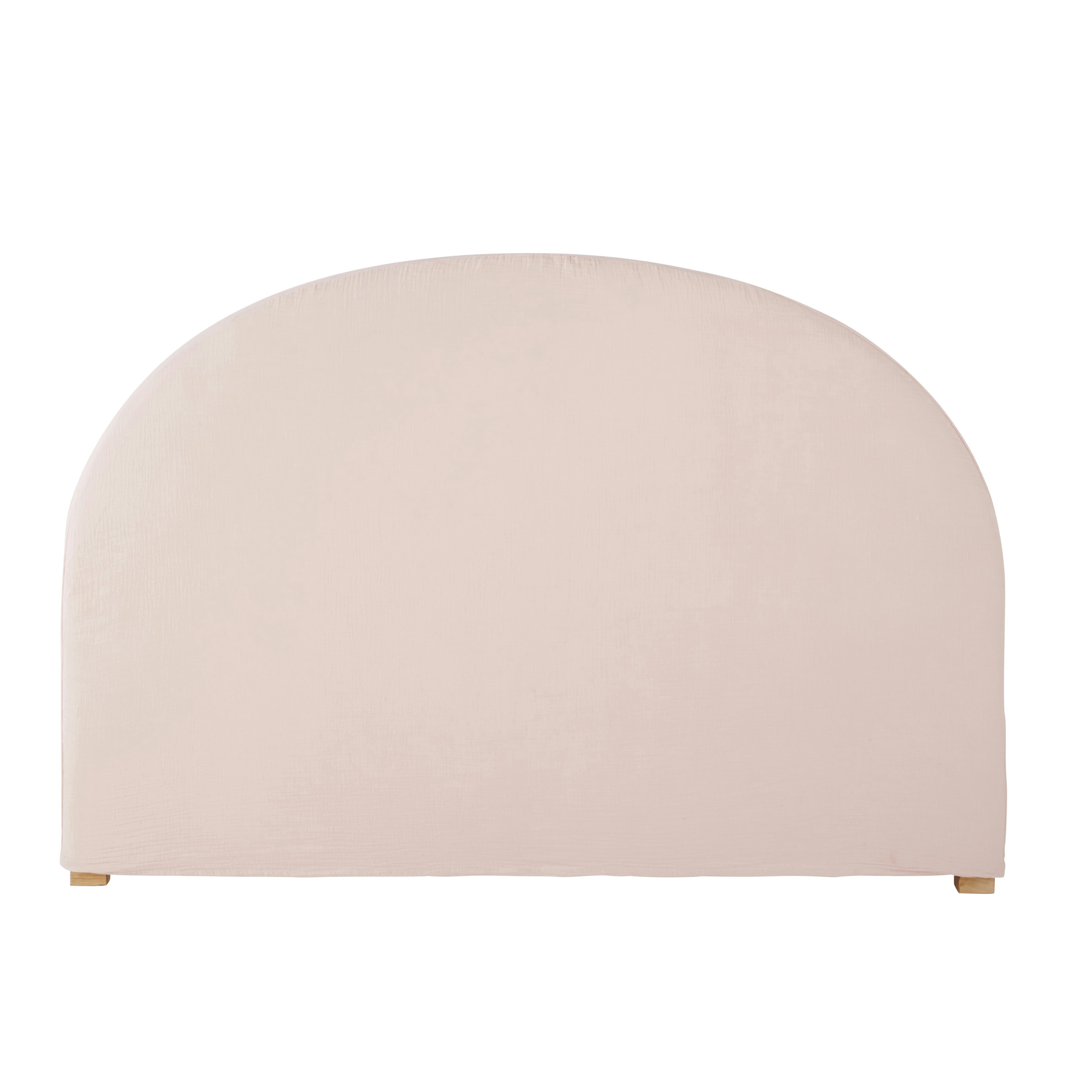 Come - Housse de tête de lit 140 en gaze de coton bio rose