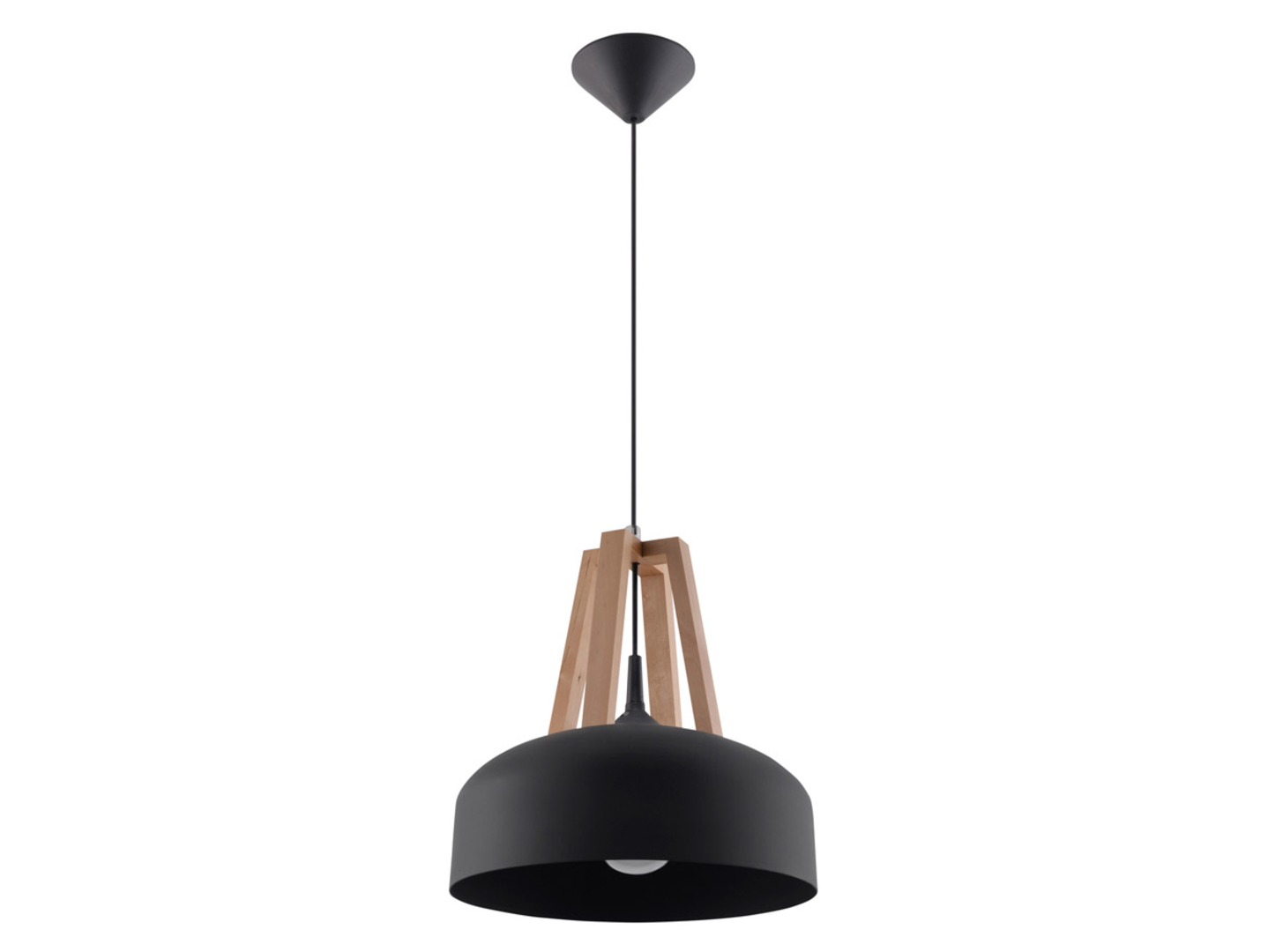 Lampa wisząca Casco stalowa czarna