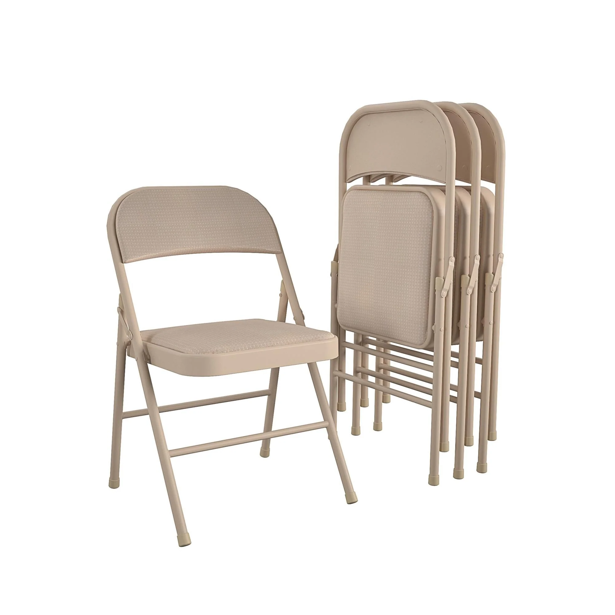 COSCO Essentials Fabric Padded Seat & Back Folding Chair