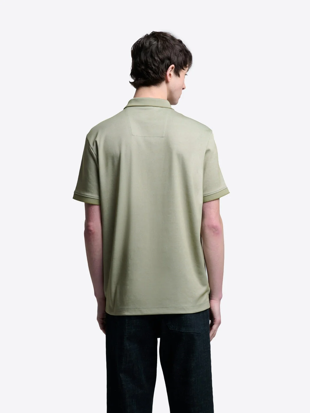 Polo col boutonné maille chinée