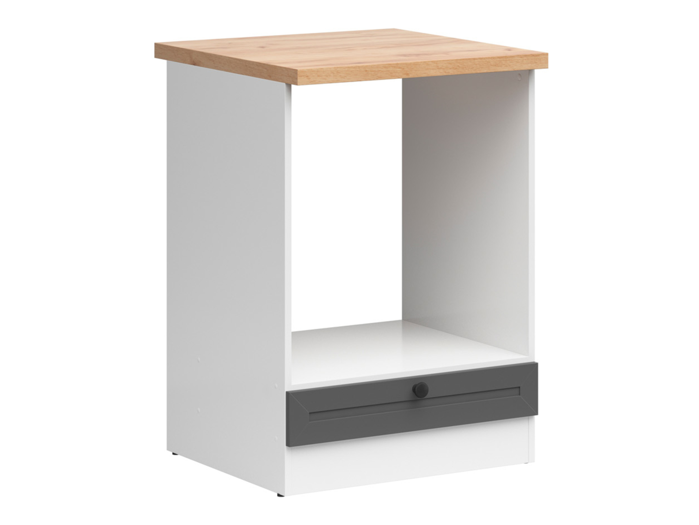 Szafka kuchenna pod zabudowę piekarnika Junona Line 60 cm grafitowa z blatem