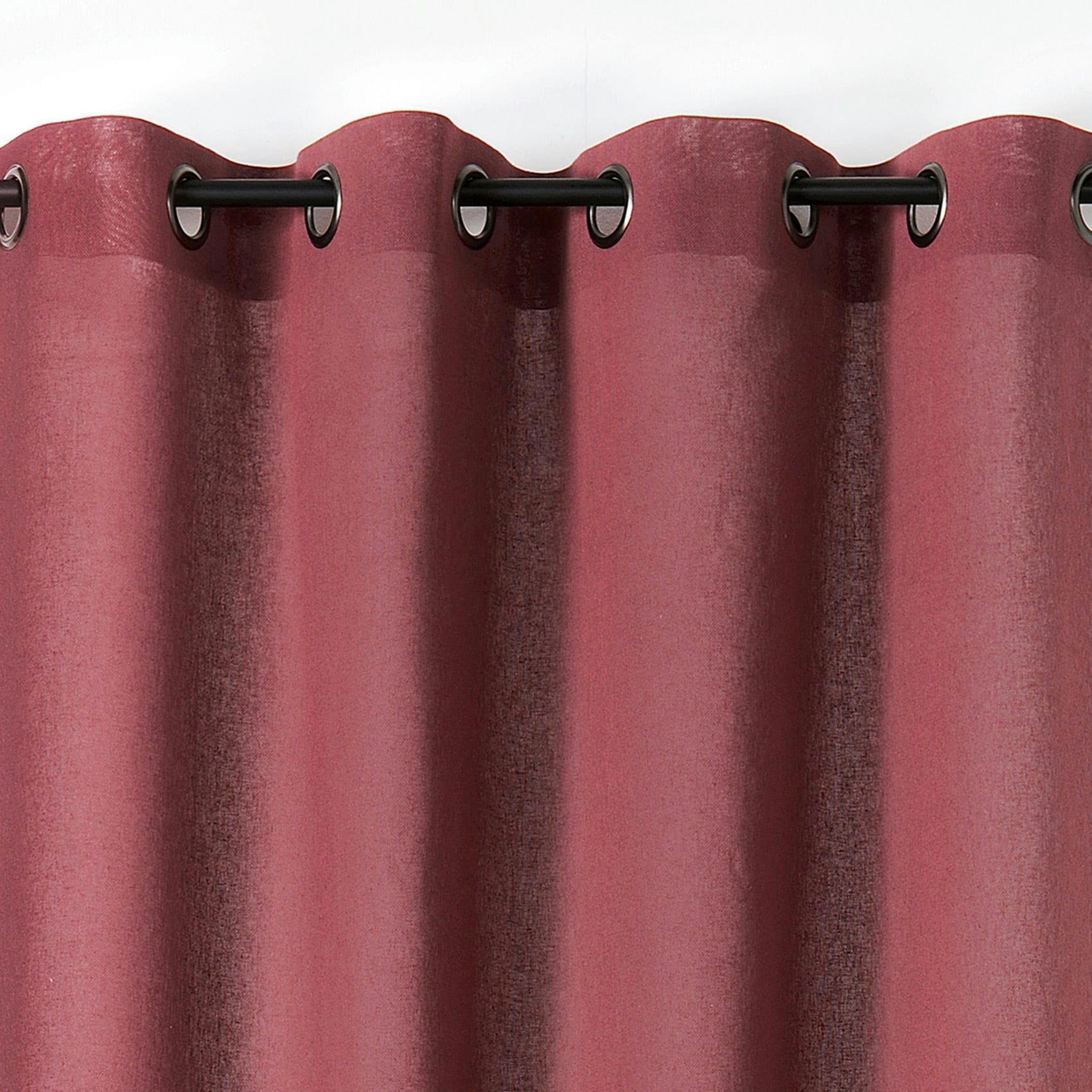 - Voilage uni melisse coton bordeaux 140x240 cm