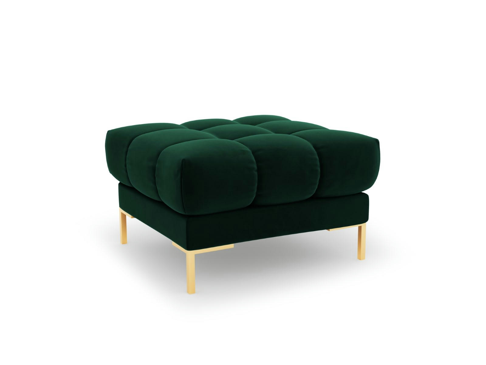 MAMAIA - Pouf 1 place en tissu velours vert bouteille