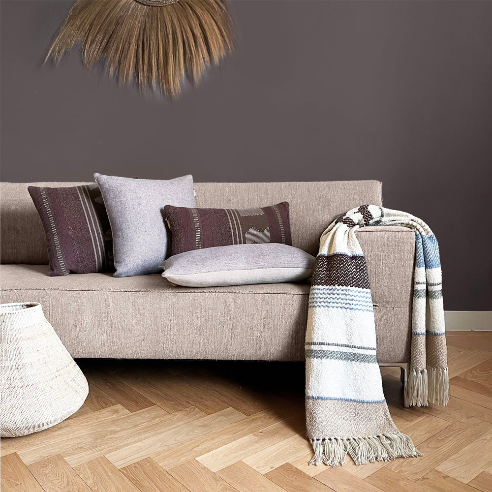 Malagoon Recycled Wool Sierkussen 50 x 50 cm - Violet