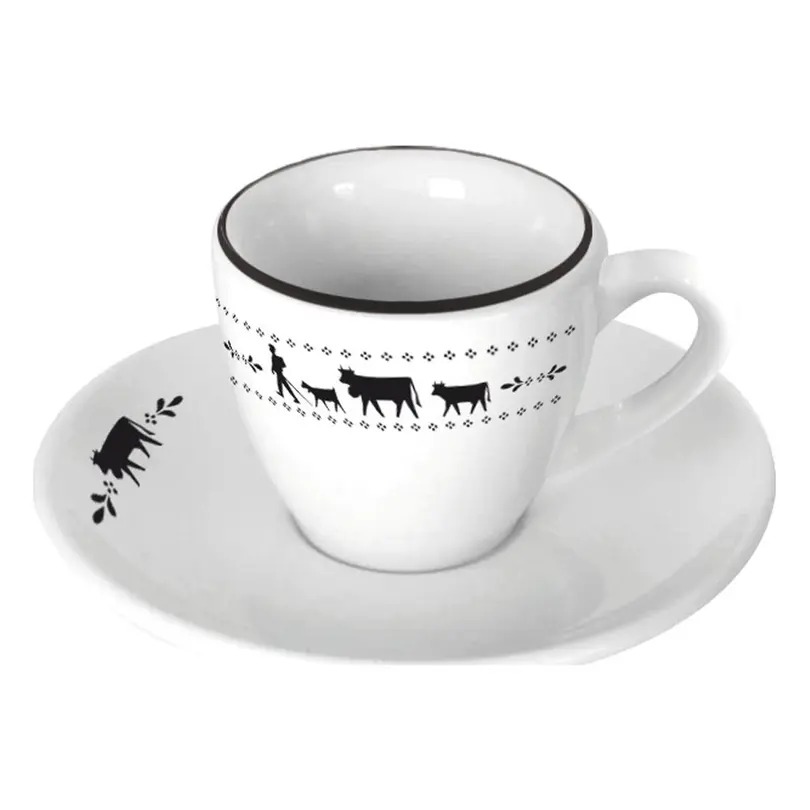 Espressotasse mit Untertasse 6er-Set Alpaufzug
