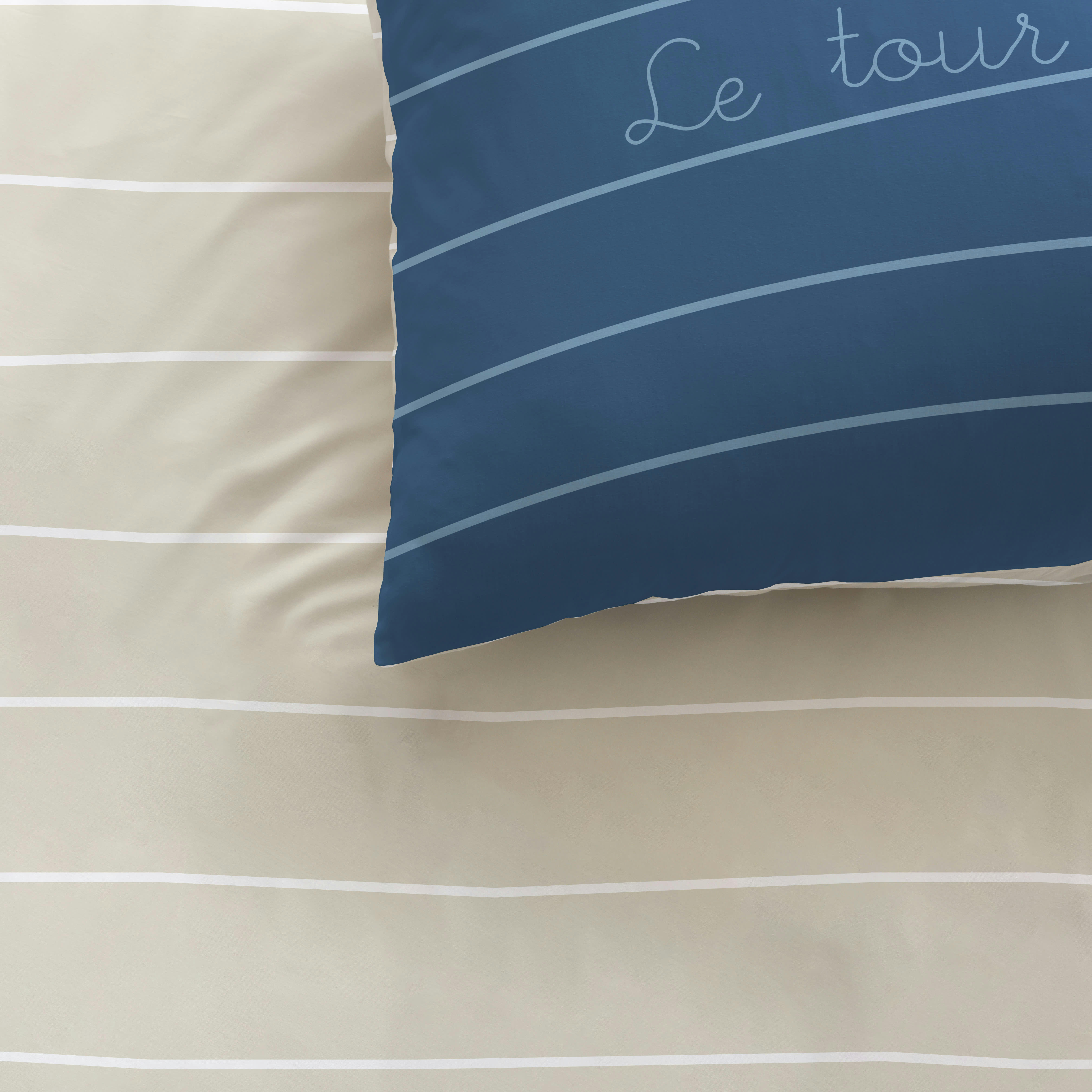 ANIMALIUM - Housse de couette et taie d'oreiller en coton  140x200 cm