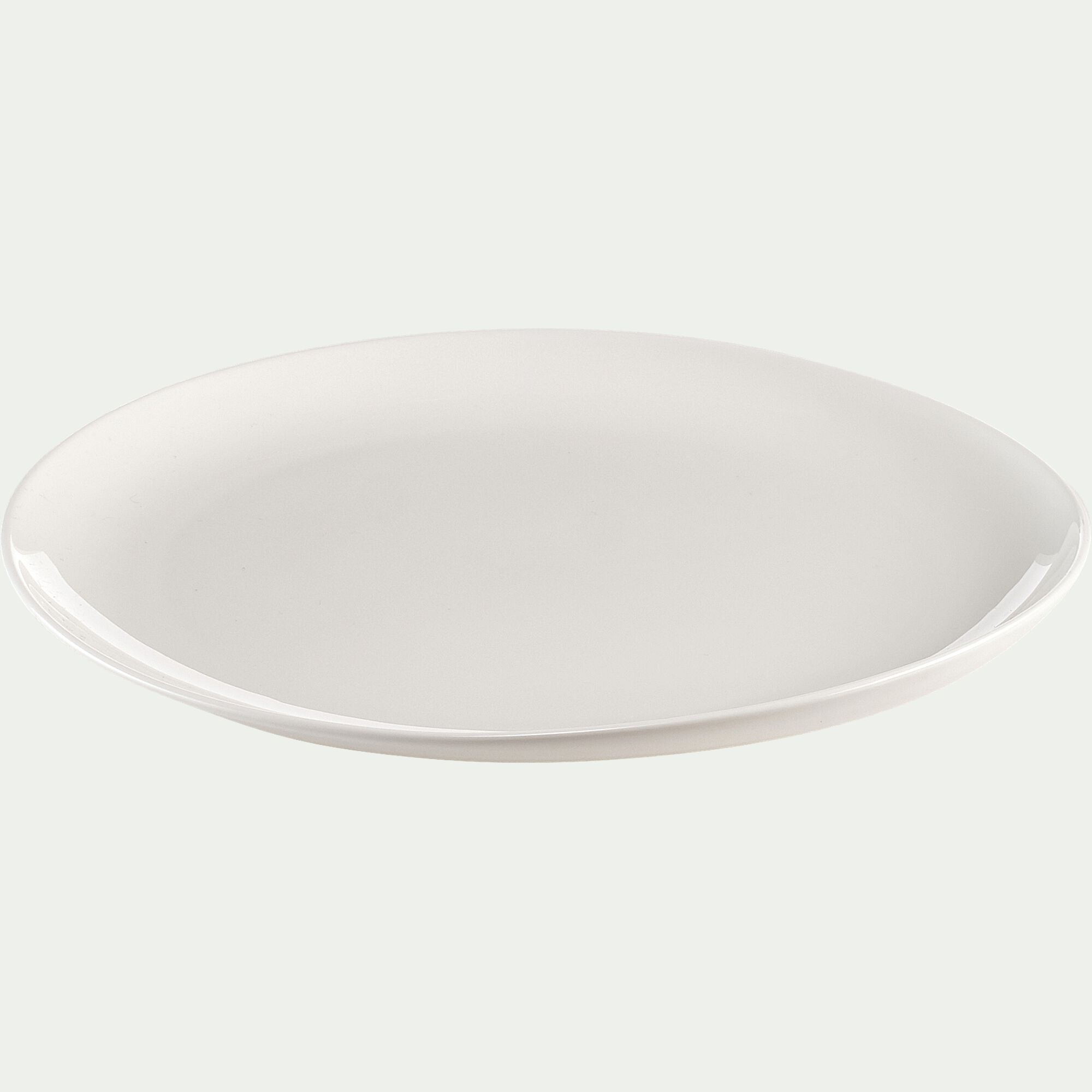 SENANQUE - Assiette à dessert en porcelaine D21cm - blanc
