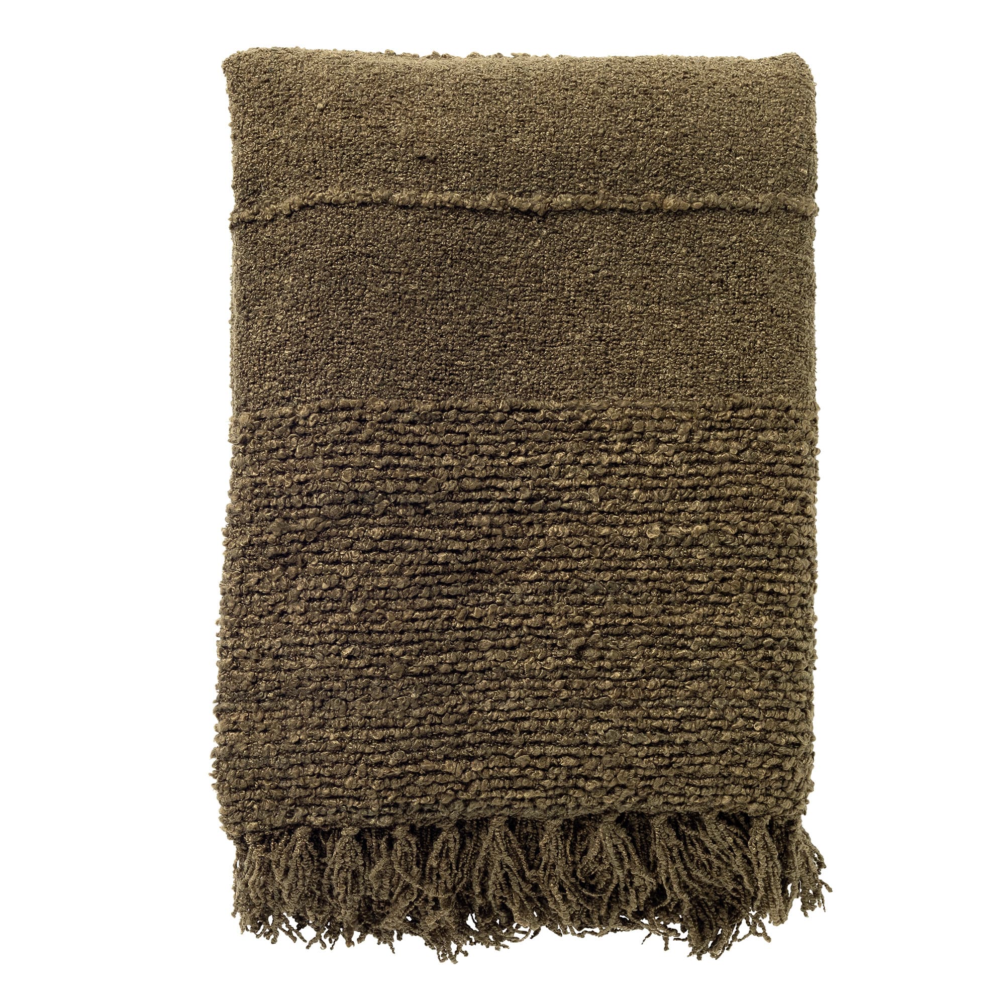 SENNA - plaid 140x180 cm - 100% gerecycled - Military Olive - groen