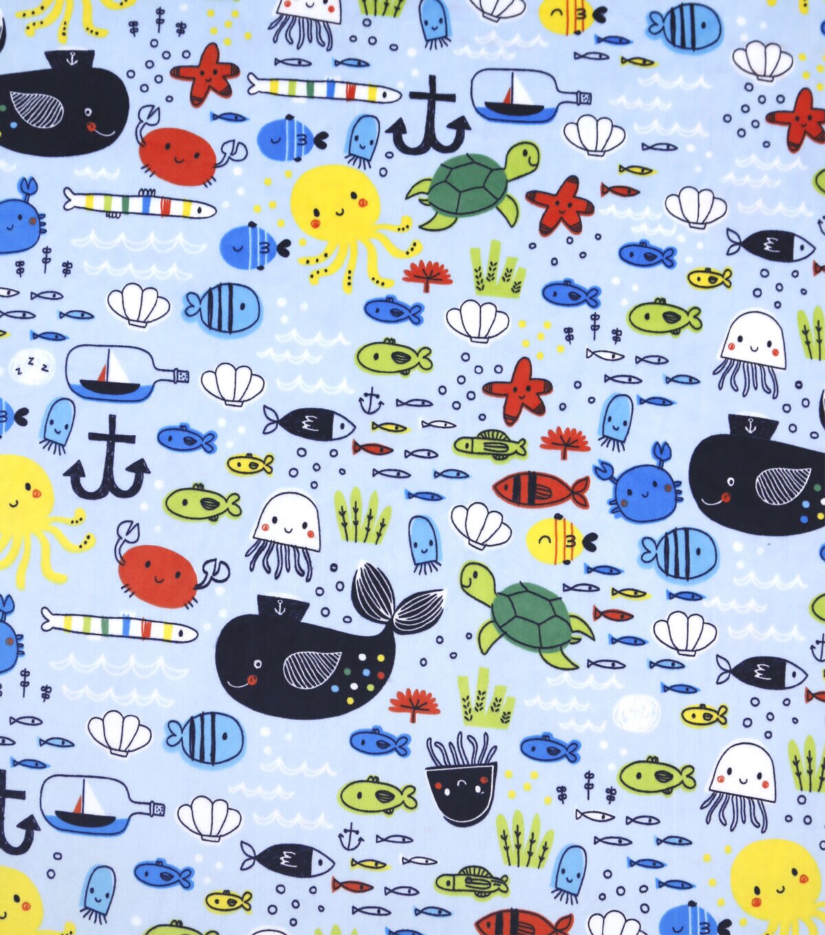 Soft & Minky Baby Sea Creatures Fleece Fabric