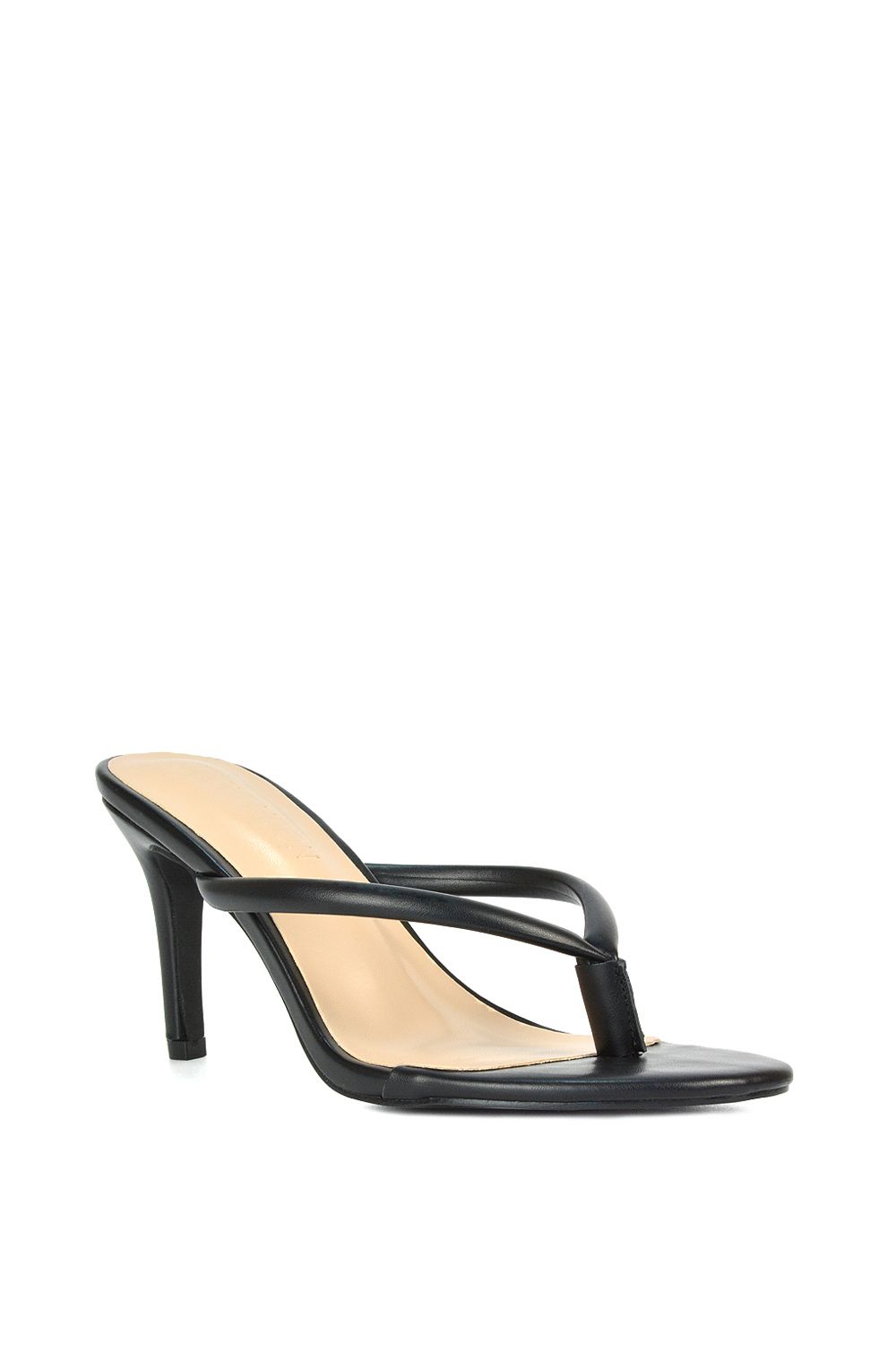 XY London Celina' Stiletto High Heel Mules With Thong Strap