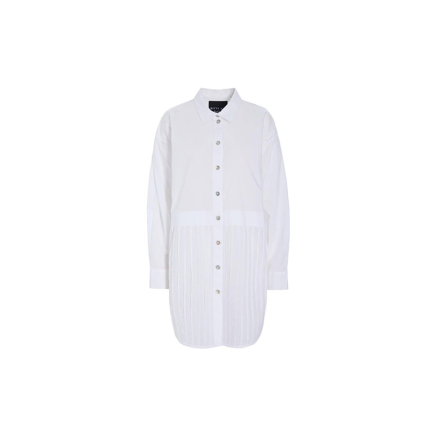 Core cotton pintuckskjorte, white
