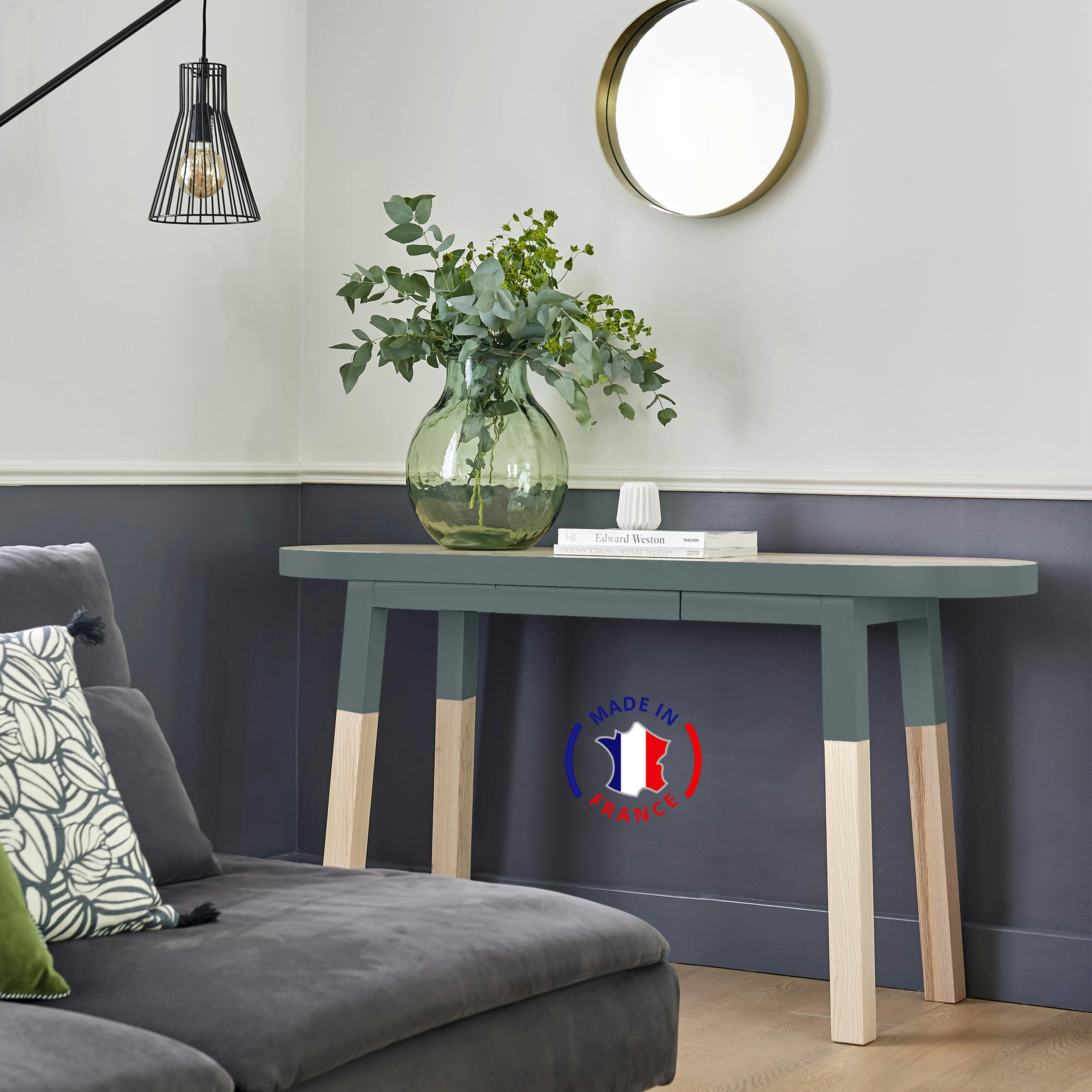 EGEE - Console ovale 140 cm, 100% frêne massif