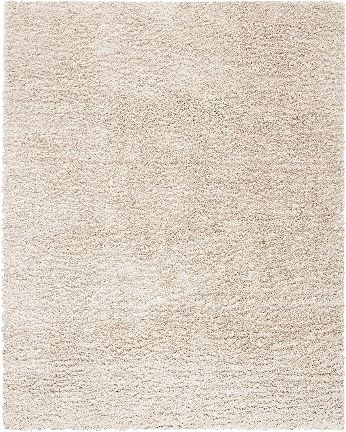 SAFAVIEH August Shag Collection Area Rug - 9' x 12', Beige, Solid Design, Non-Shedding & Easy Care, 1.5-inch Thick Ideal for High Traffic Areas in Living Room, Bedroom (AUG200D)