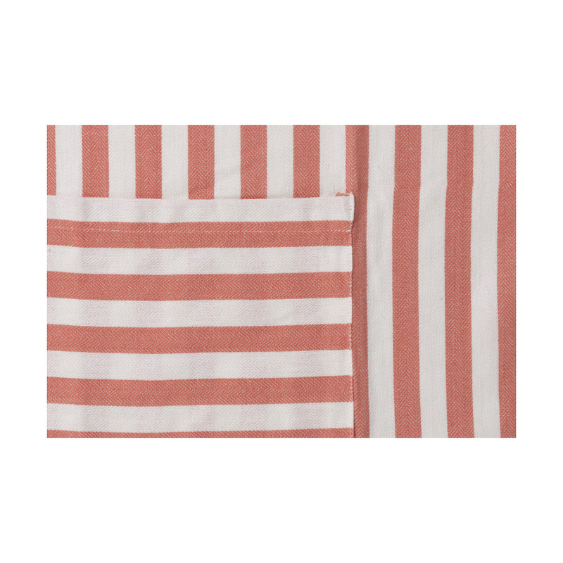 Keukenschort gestreept - oranje/wit - 65x85 cm