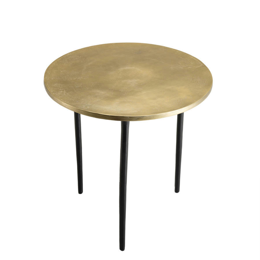 JONAS - Table d'appoint ronde aluminium doré D51