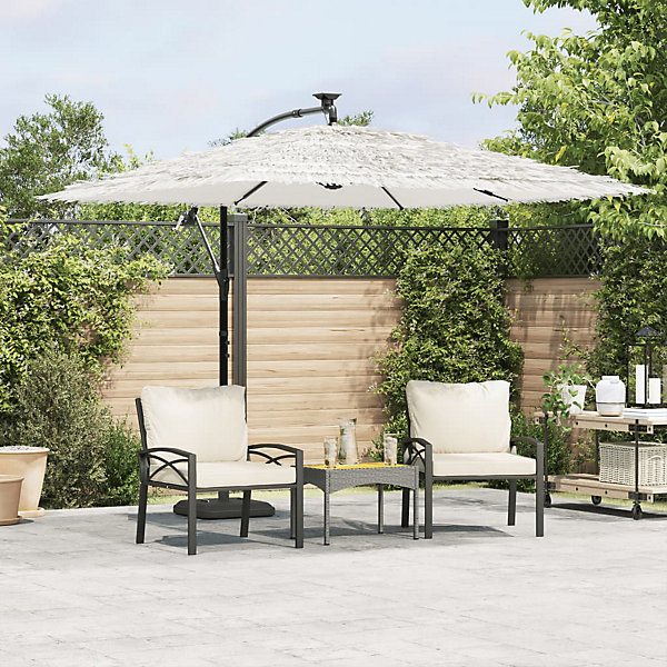Parasol de jardin avec mât en acier blanc 269x269x235 cm vidaXL