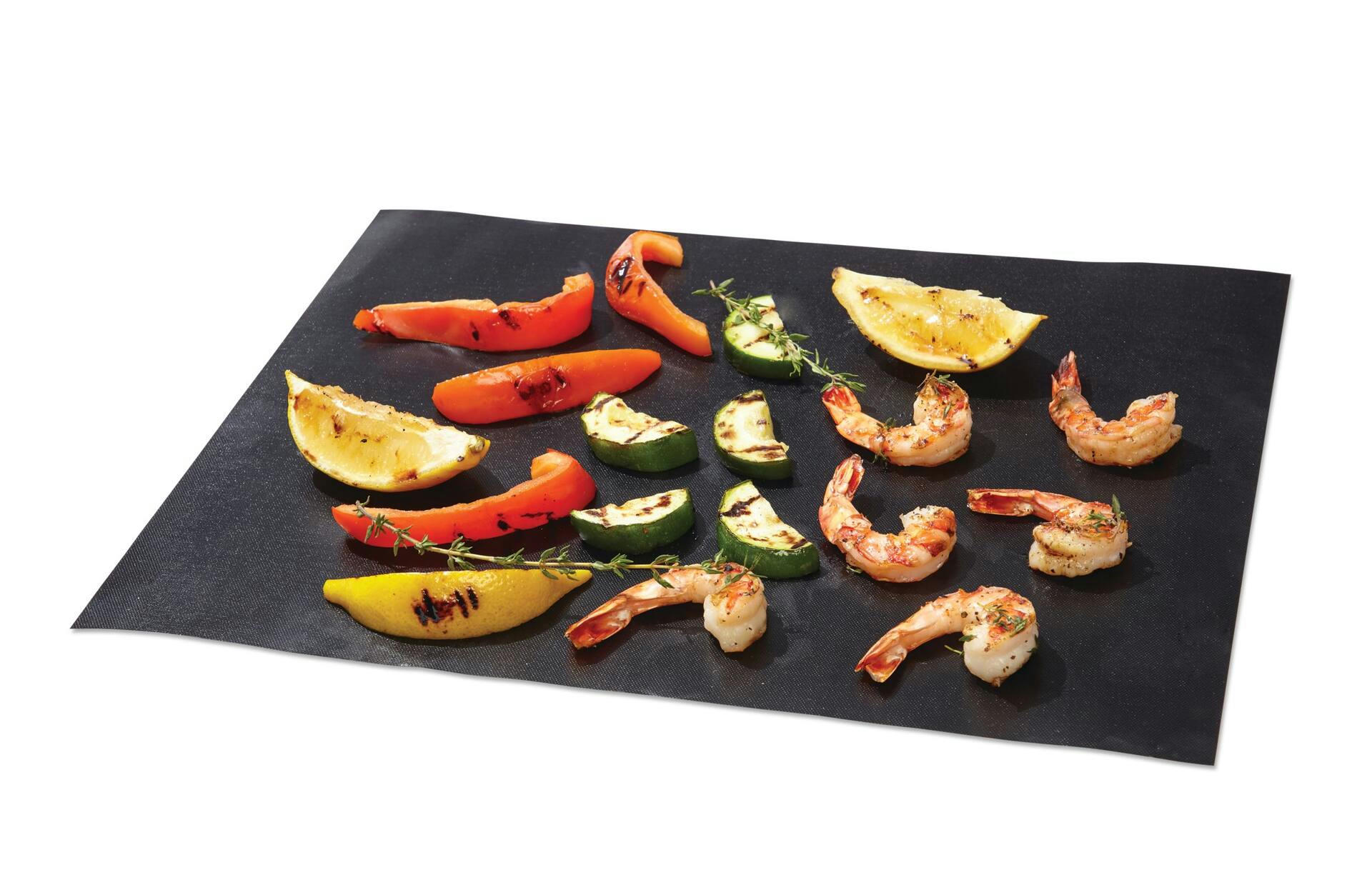 MASTER Chef Reusable & Reversible Grill/Grilling Mats, 100% Non-Stick, Heat Resistant, 2-pk