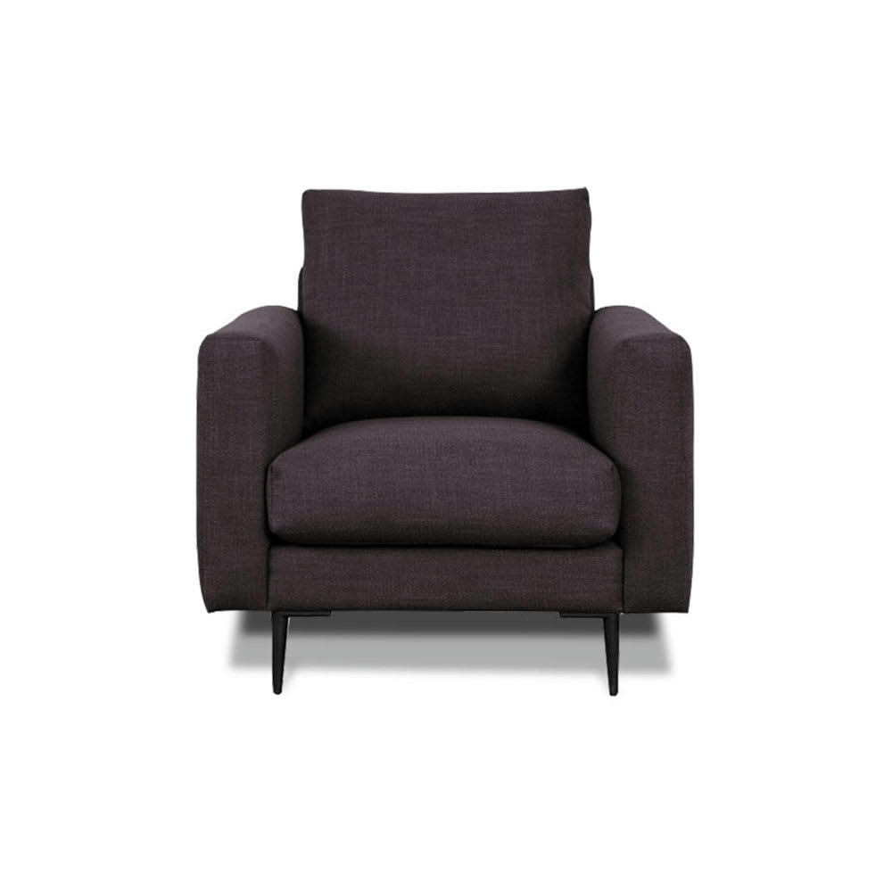 CARUSO - Fauteuil 1 place tissu gris foncé