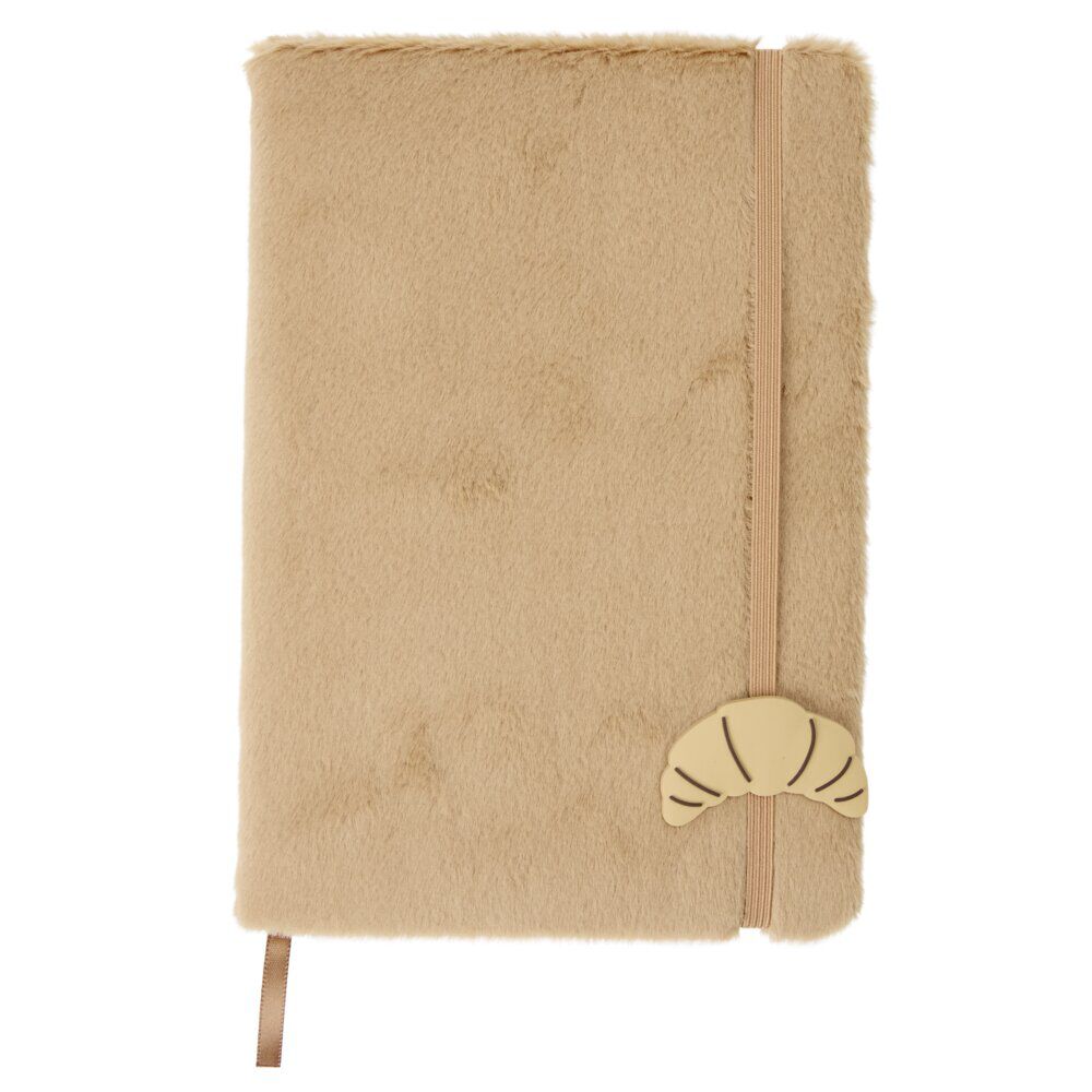 Carnet de note A5 toucher doux élastique latéral fantaisie croissant 14,8x21cm