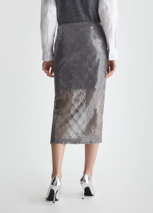 Gonna in pizzo con paillettes