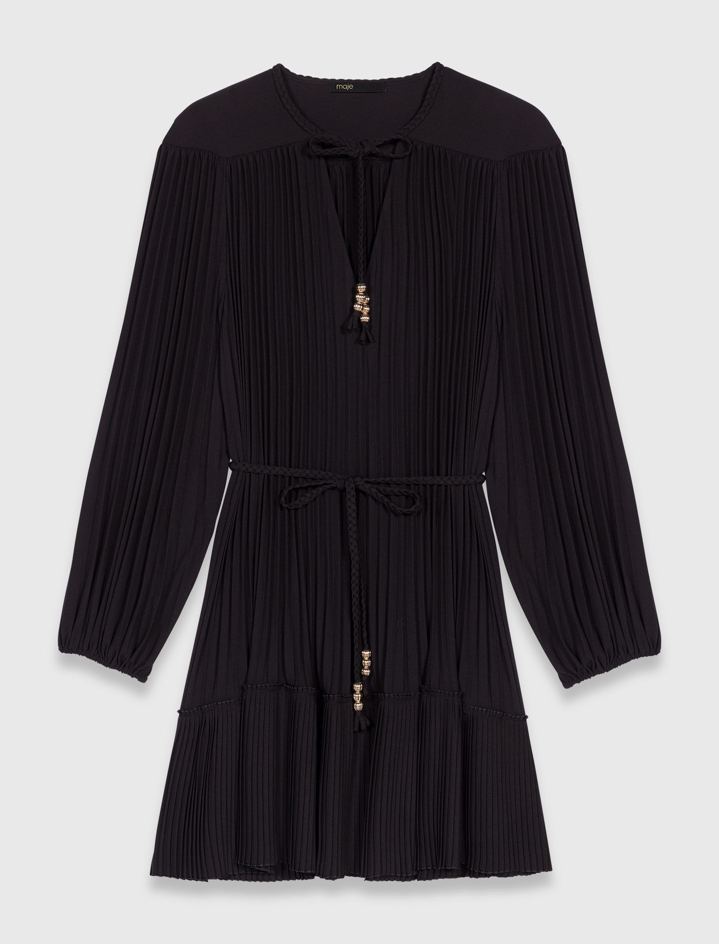 Robe courte plissée