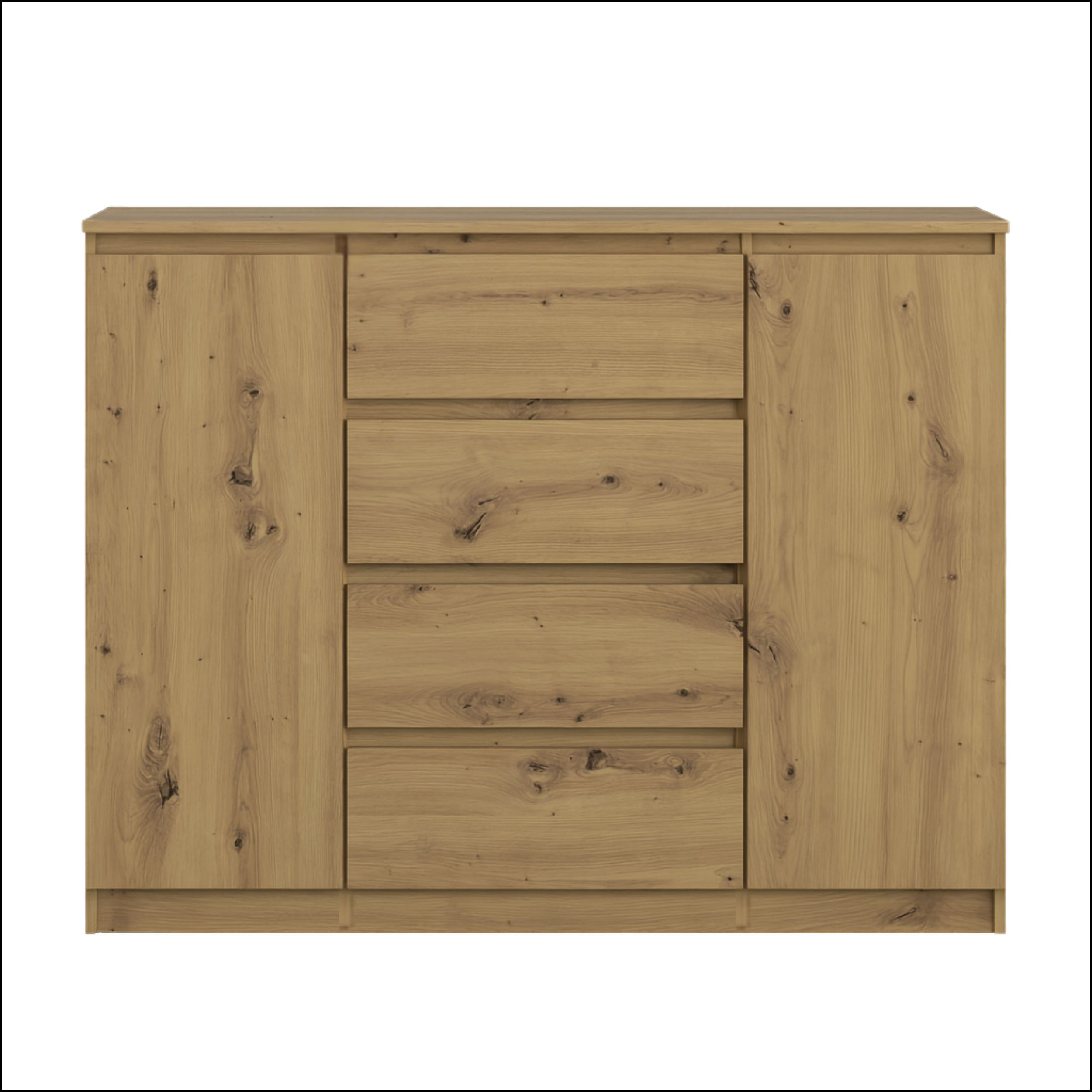 Komoda BASIC 2D4S – Dąb Artisan | 120x97x40 cm