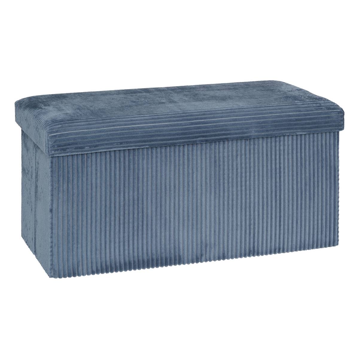 Folding Pouf "Arum" Ink Blue, 76x38 cm