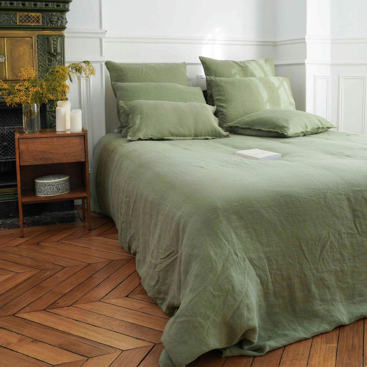 - Housse de couette chanvre et coton 220 x 240 cm - Vert