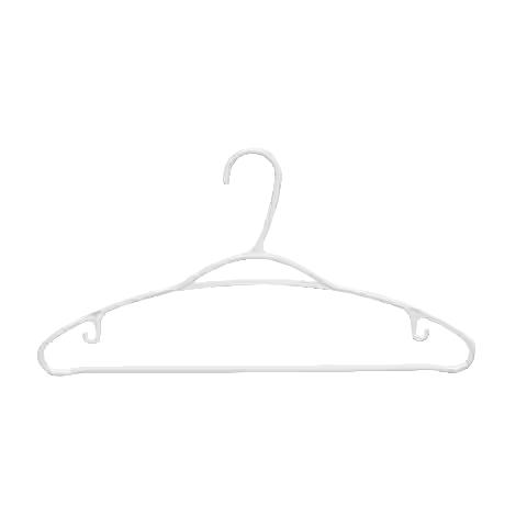 type A Plastic Slim Hangers, 24-pk, White