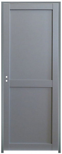 Bloc Porte Athena Gris Clair 2 Panneaux H204 X L83 Cm Côte Tableau P.droit Gd Menuiseries
