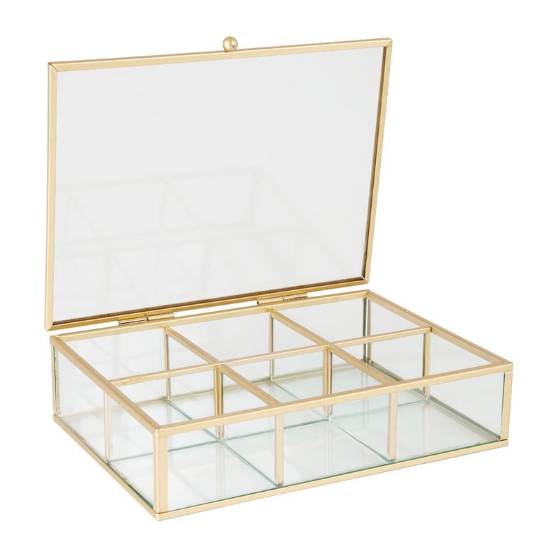 Theedoos - 20x15x5 cm - goud