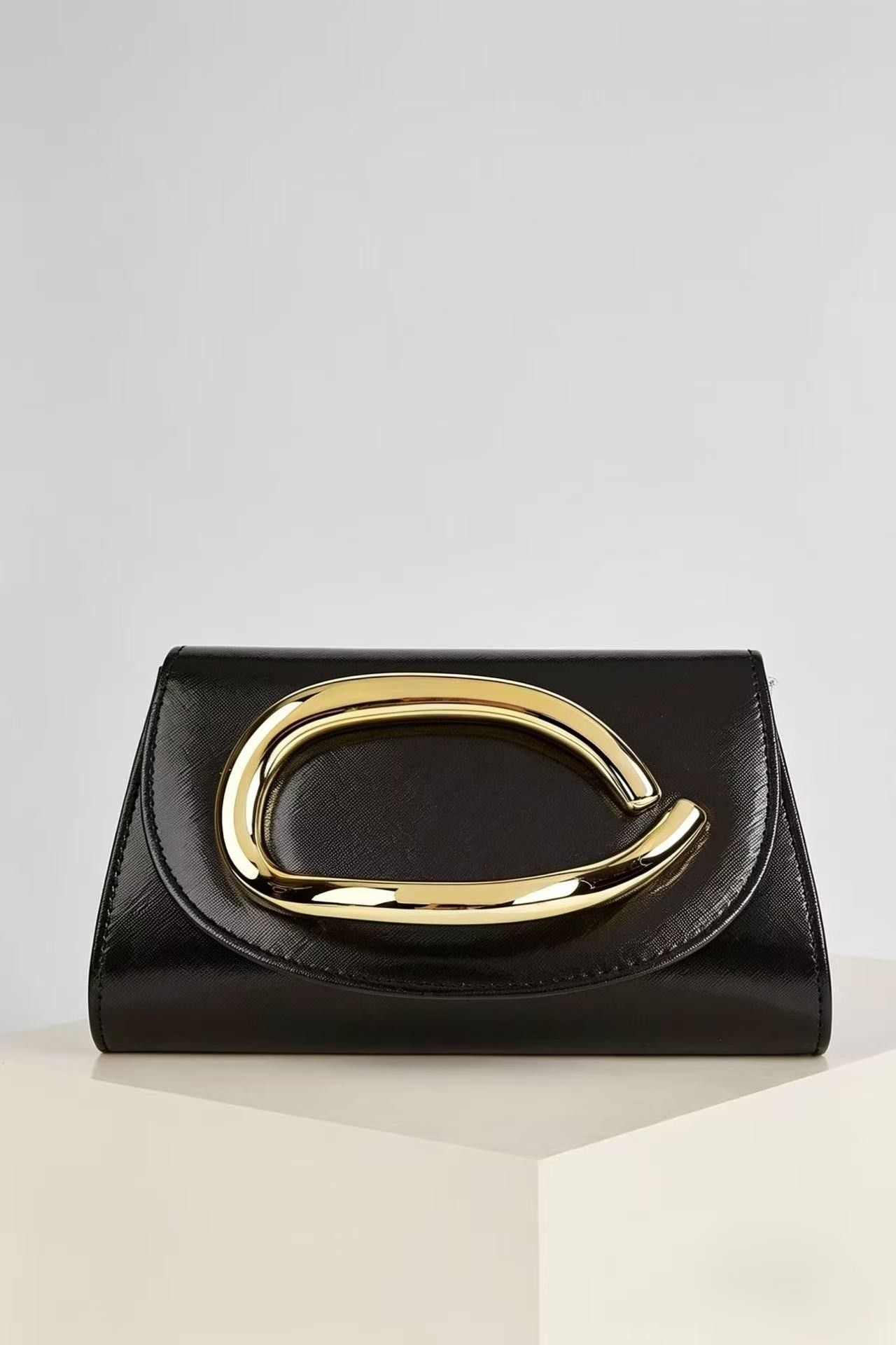 Fontanella Fashion Eclipse PU Leather Elegant Handle Clutch Bag