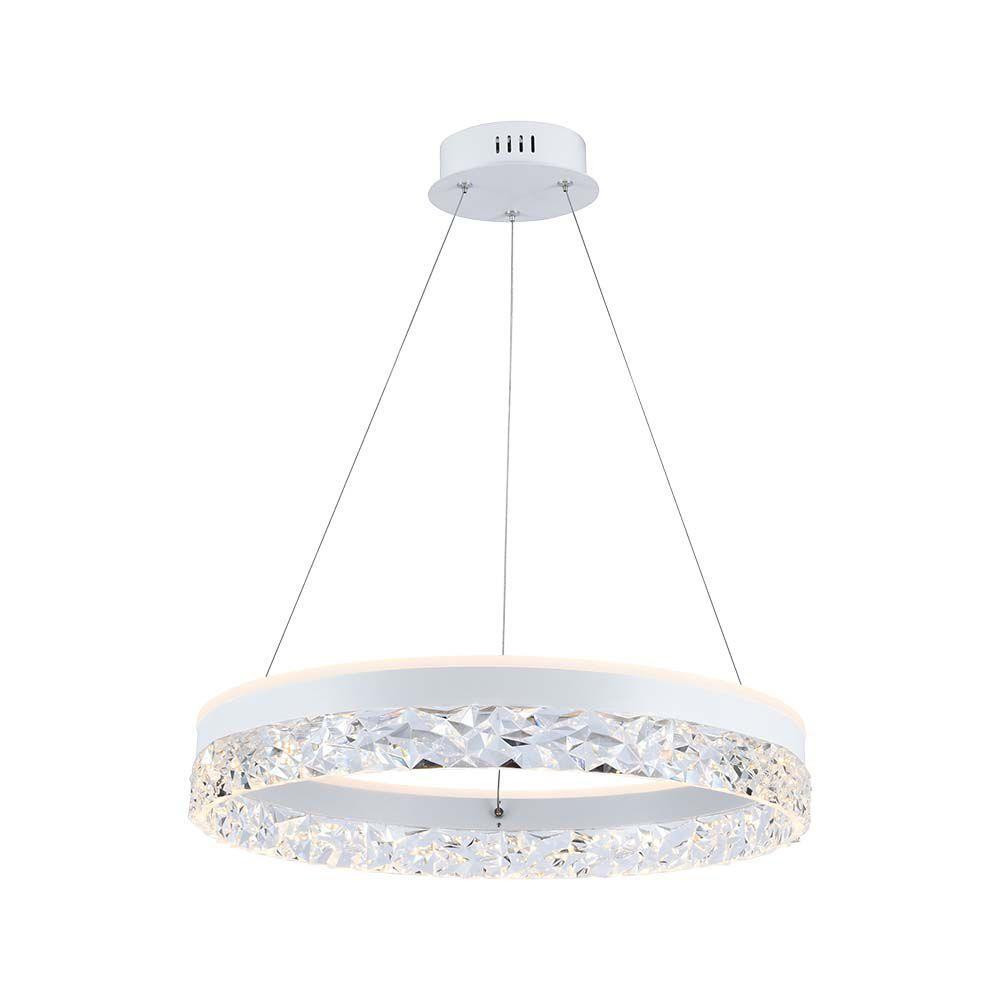 Lampa wisząca VT-7581 biała LED 1x25W Ciepła biel 3000lm V-TAC
