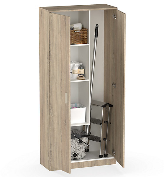 Armoire / meuble de rangement coloris Cambrian - Hauteur 180 x Longueur 80 x Profondeur 35 cm