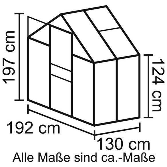 Gewächshaus »Venus«, 2,5 m², Kunststoff/Aluminium, winterfest