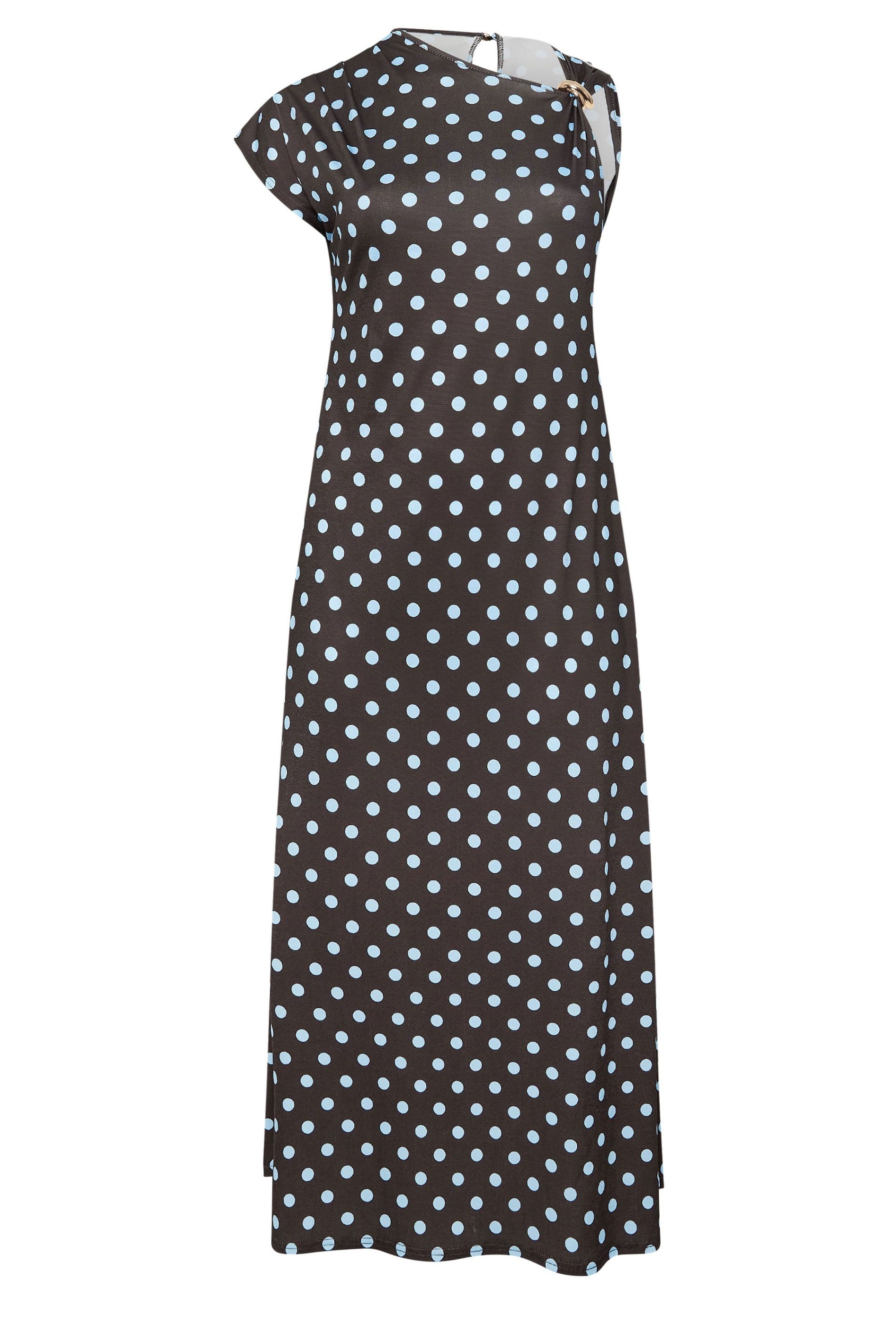 Yours Polka Dot Buckle Detail Maxi Dress