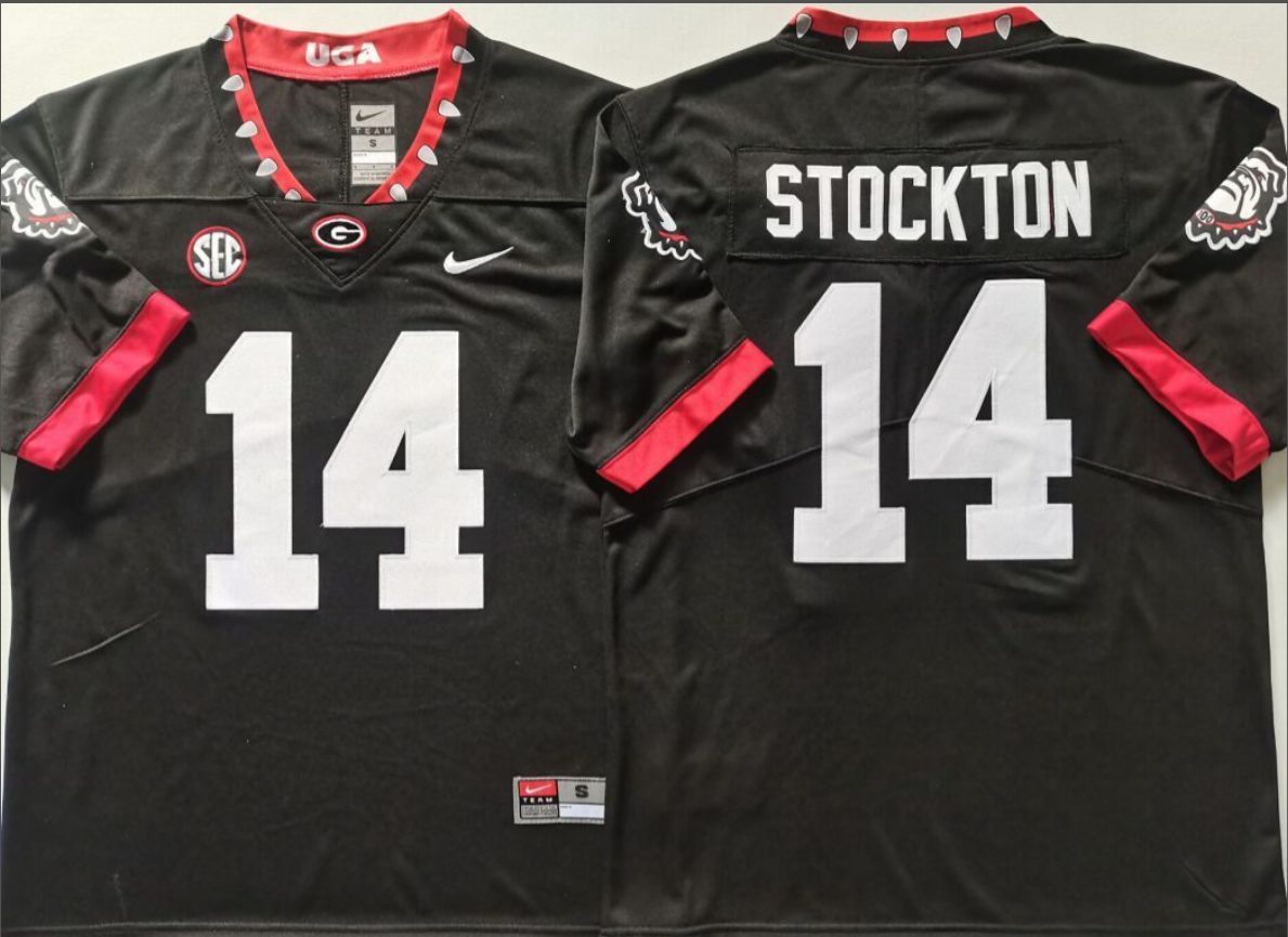 Gunner Stockton NCAAGeorgia Bulldogs Nike Vapor Limited Jersey