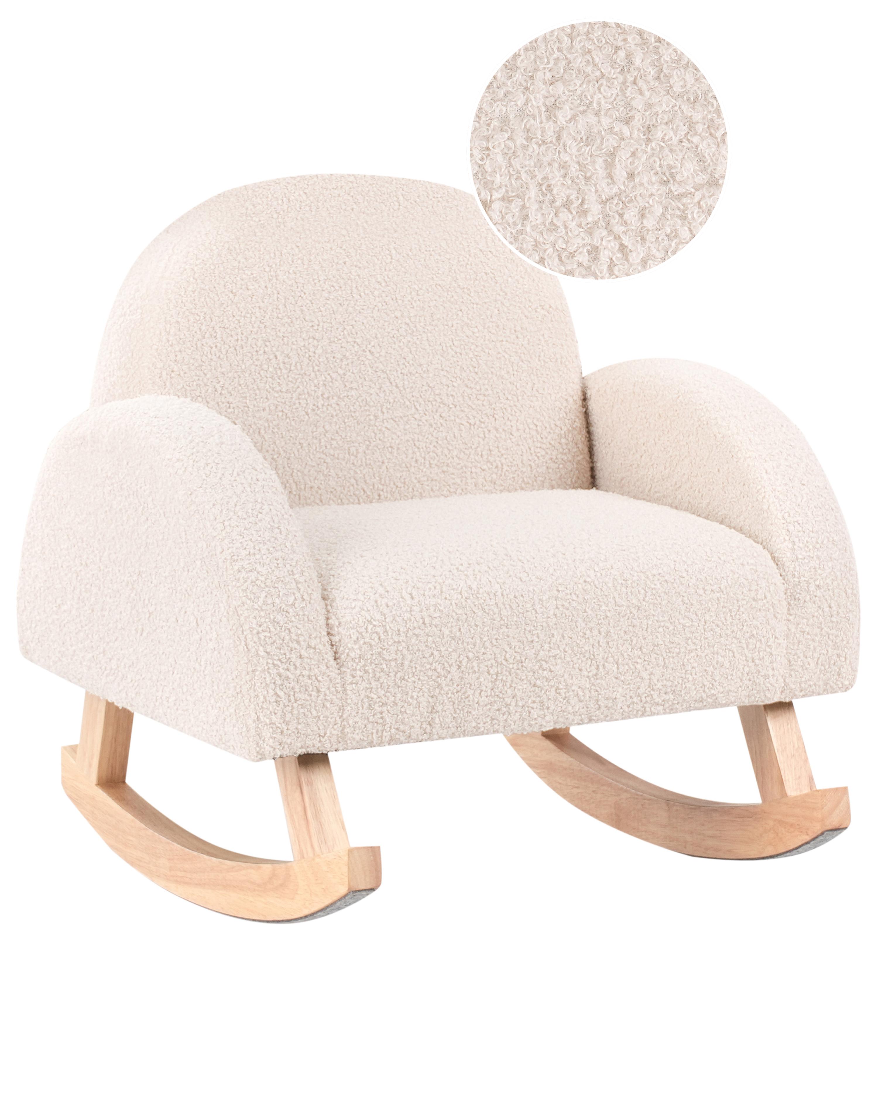 Kids Rocking Chair HUG Boucle Light Beige