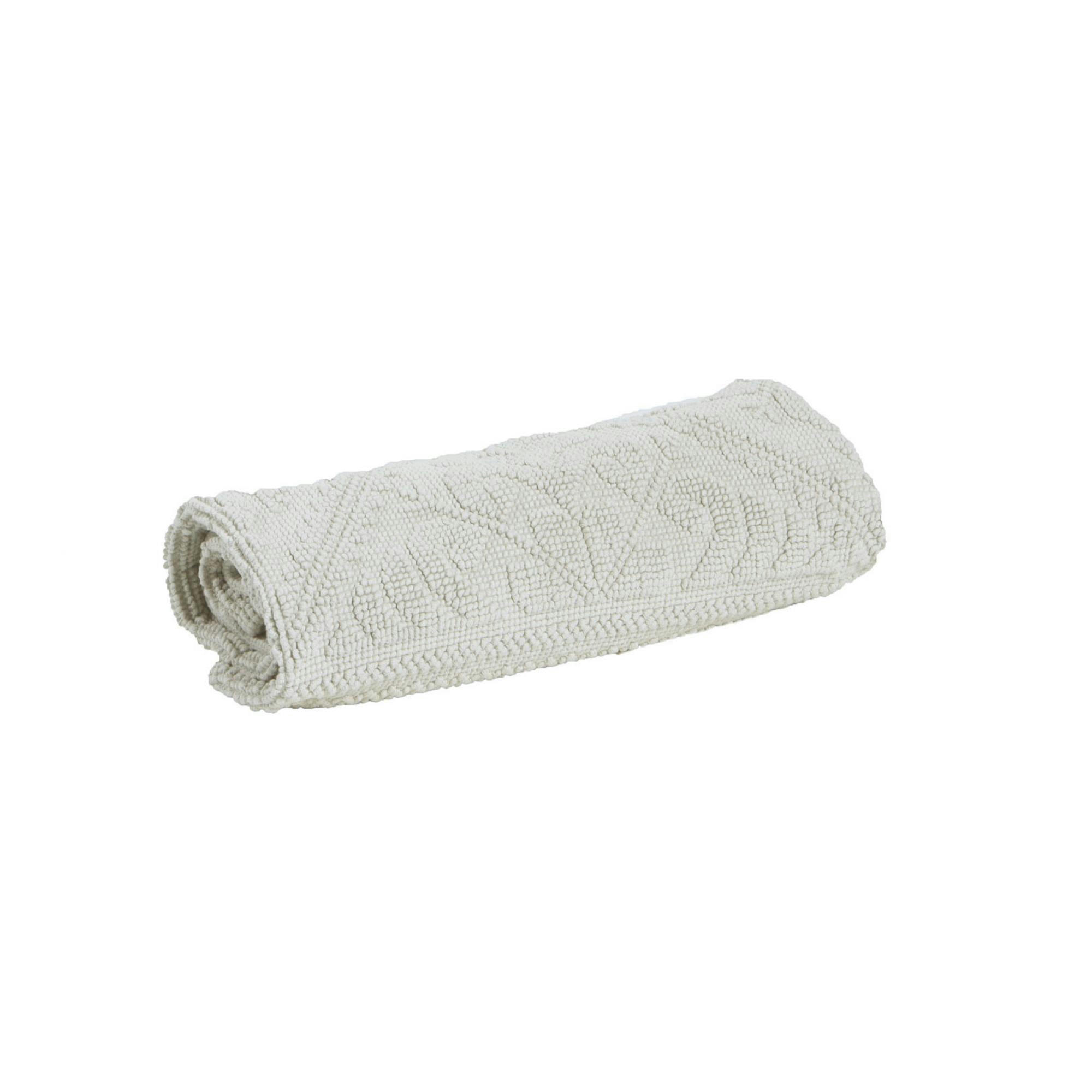 ENZO - Tapis de Bain  en coton craie 70 x 140