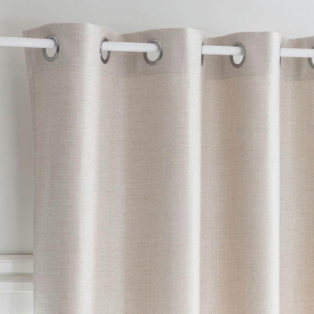 - Rideau à œillets écru à l'unité 130x300